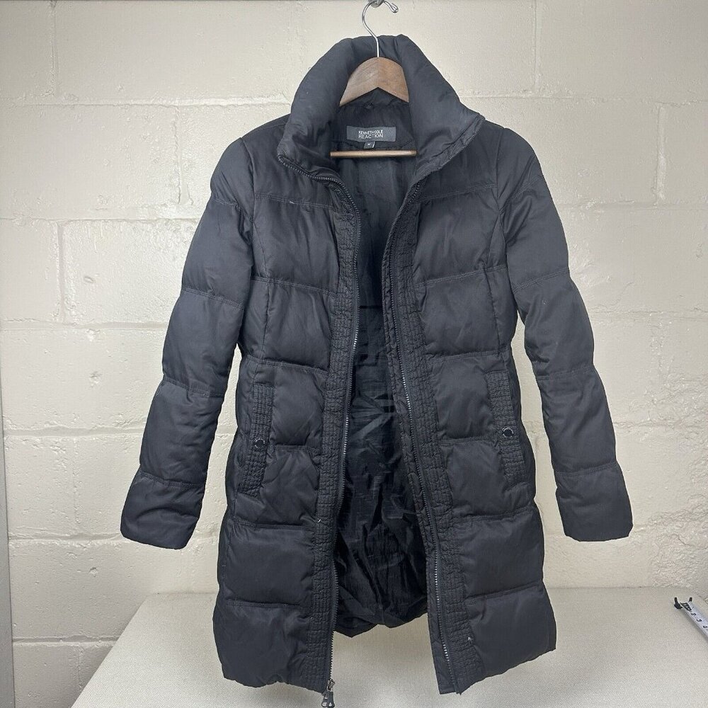 Kenneth Cole Parka Duck & Waterfowl Down Womens Size Medium Black Puffer Jacket